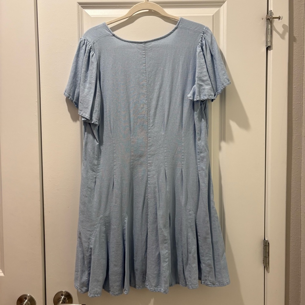 Light Blue Button-Down Dress - image 2